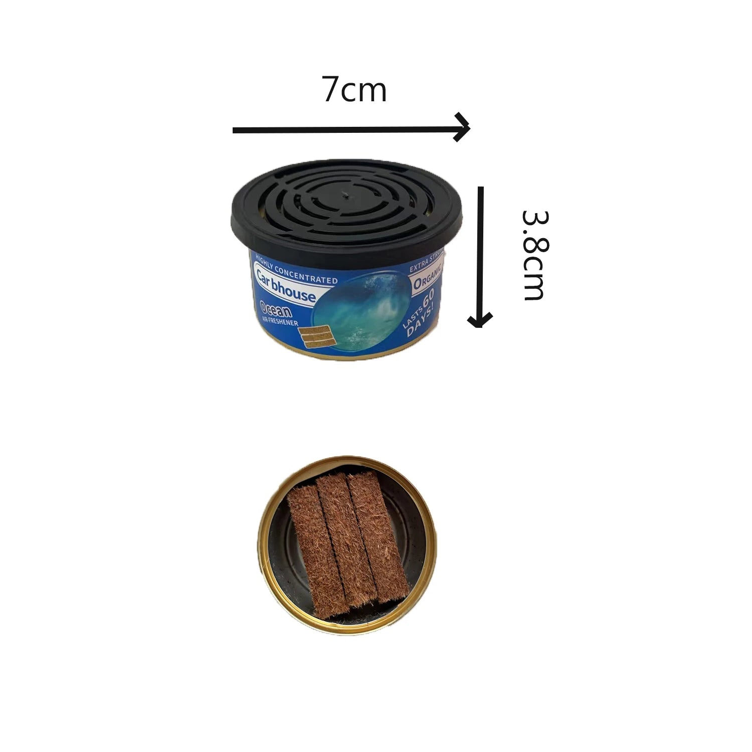 Premium Car Air Fresheners: Lemon Scent | Organic Cans | Odor Eliminator Essential | Long Lasting | Strong Fragrance | For Home Closet for Cars, Trucks & SUVs