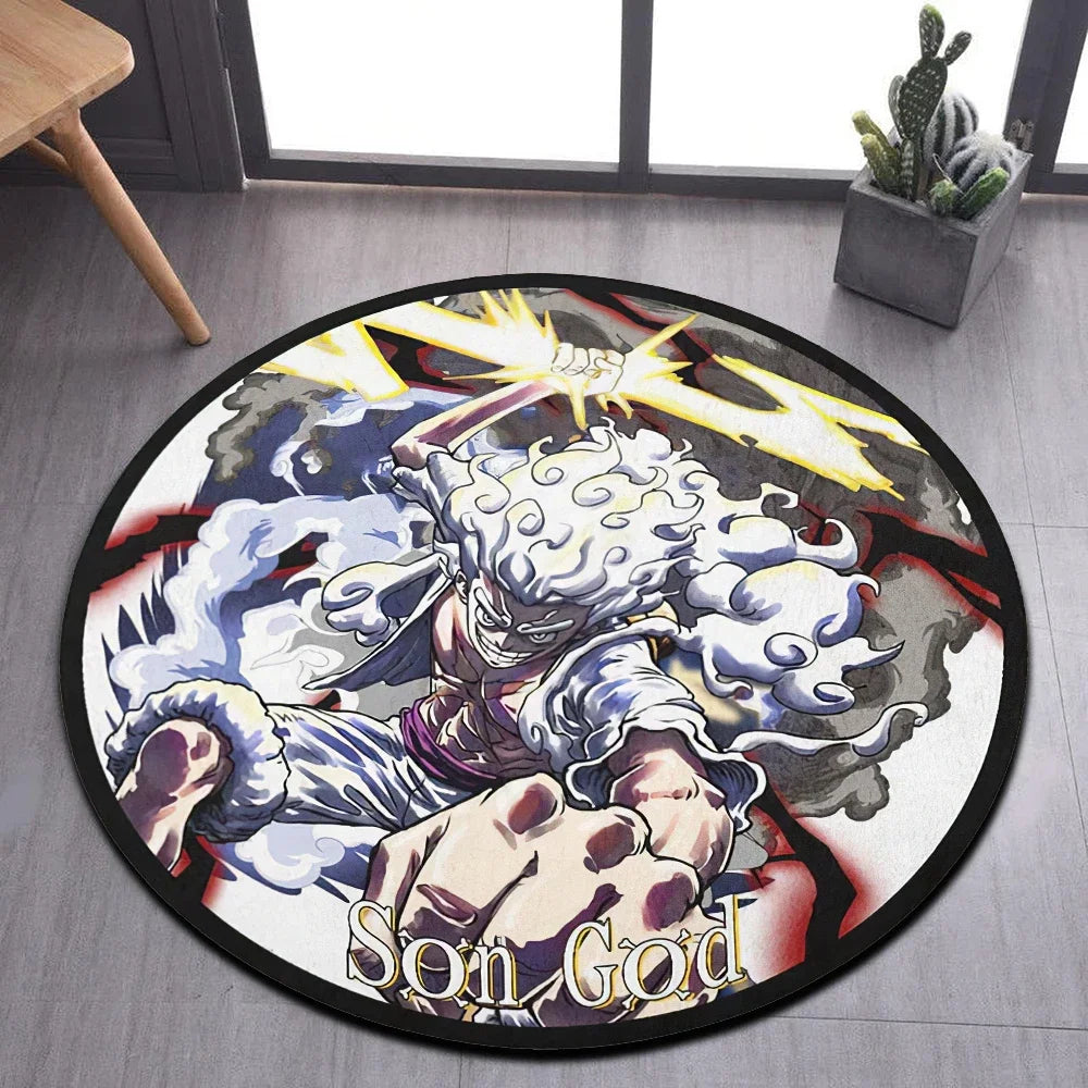 Premium Anime Rug Popular Style Luffy Gear 5 One Nika Form Piece Ace Customize Cartoon Rug Handmade Carpet Area Rug For Home Decor for Cars, Trucks & SUVs