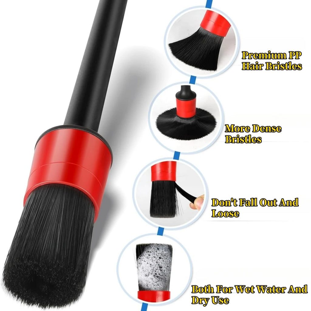 Premium Auto Tire Wheel Detailing Brushs Set Multifunctional Car Cleaning Tools For Car Rim Tire Bendable Detail Clean Easy Car Wash Too for Cars, Trucks & SUVs