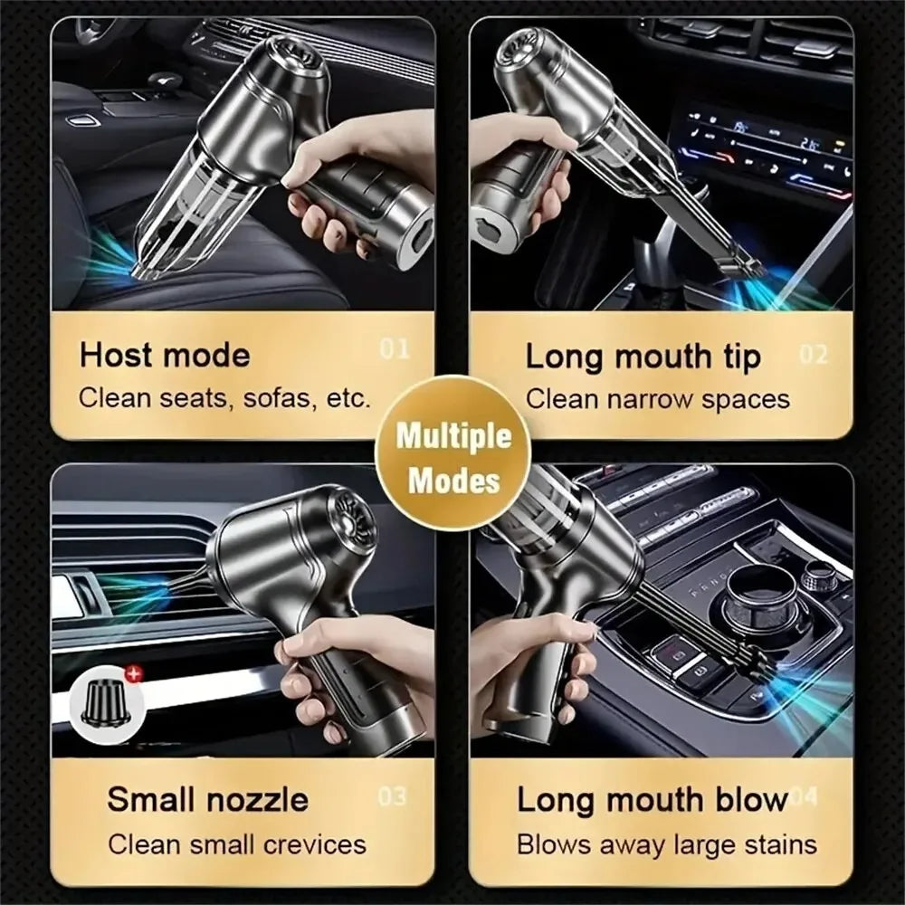 Premium Car Vacuum Cleaner Strong Suction Cleaning Mini Machine Wireless Portable Handhled Blower Machine Air Duster For Home Appliances for Cars, Trucks & SUVs
