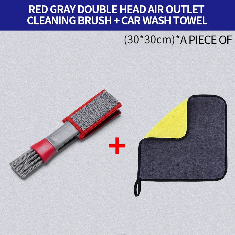Premium Car Air Conditioner Outlet Cleaning Tool Multi Purpose Dust Brush Car Accessories Interior Multi Purpose Brush Cleaning Brush for Cars, Trucks & SUVs