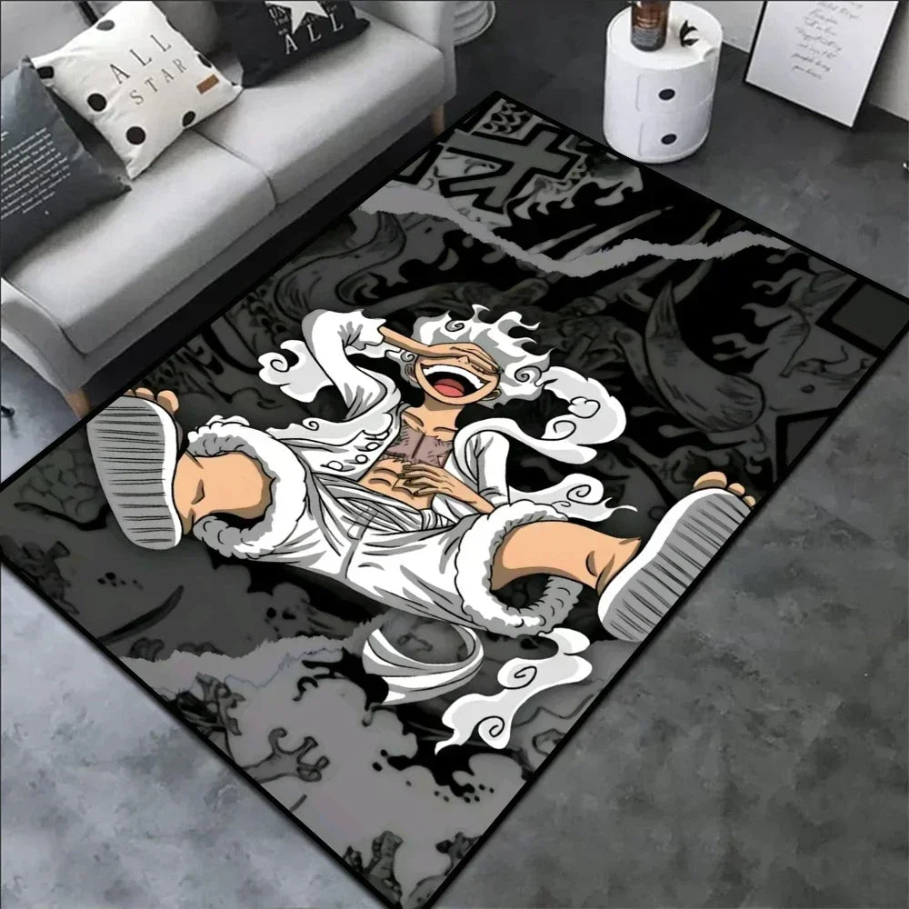 Premium Anime Rug Popular Style Luffy Gear 5 One Nika Form Piece Ace Customize Cartoon Rug Handmade Carpet Area Rug For Home Decor for Cars, Trucks & SUVs