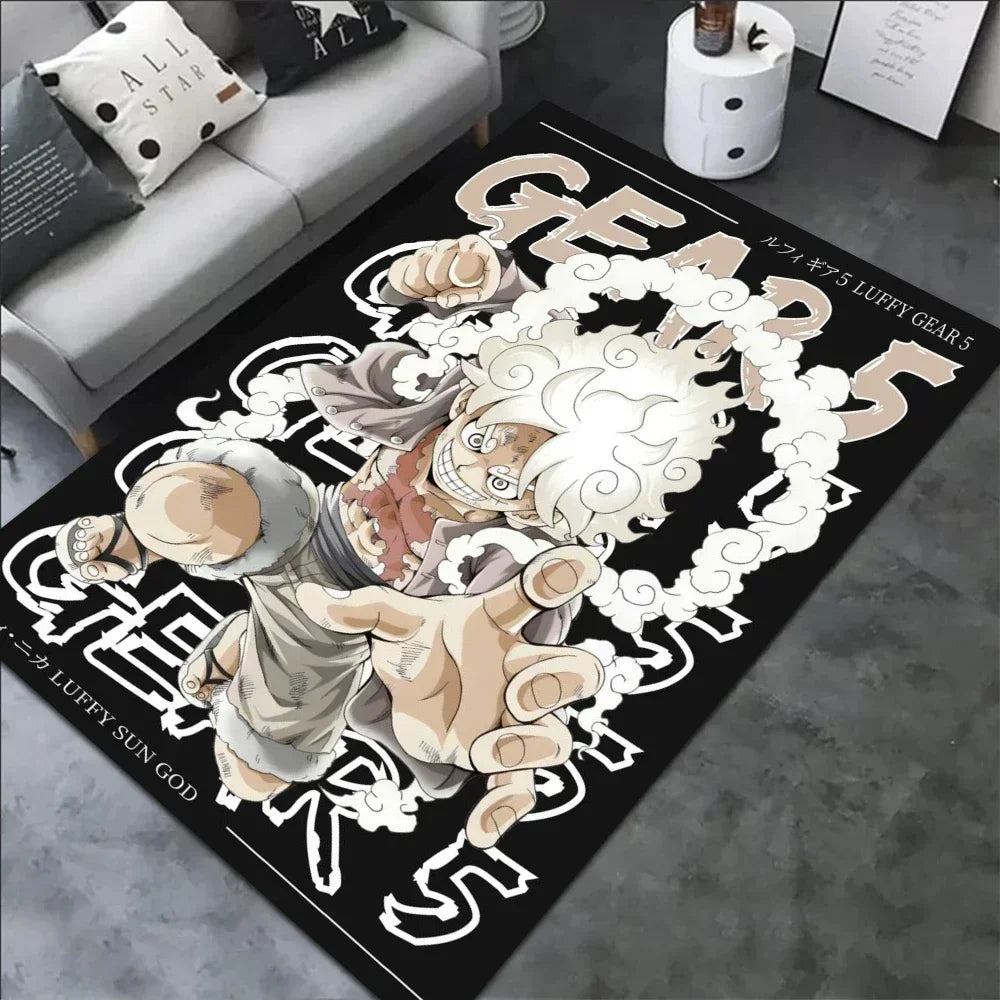 Premium Anime Rug Popular Style Luffy Gear 5 One Nika Form Piece Ace Customize Cartoon Rug Handmade Carpet Area Rug For Home Decor for Cars, Trucks & SUVs