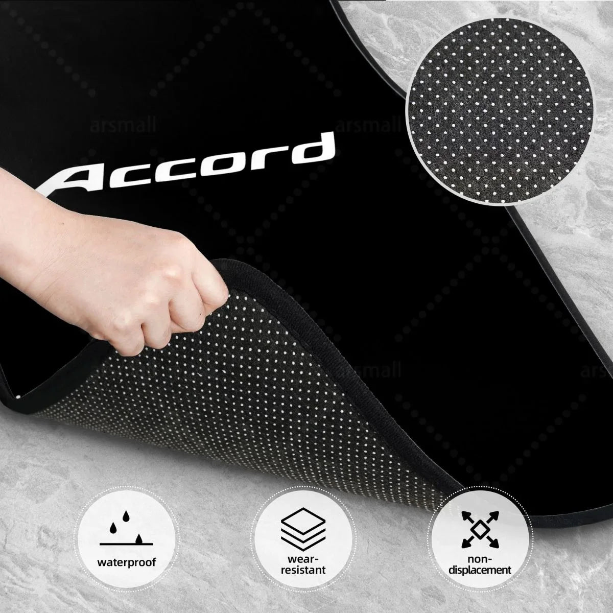 Premium Accord Car Floormat Heavy Duty Front Rear Rubber Floor Mats Carpet Floor Protection Fits Most Vehicles for Cars, Trucks & SUVs