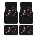 Premium Japanese Sakura Cherry Blossoms Floor Mats Of 4 Pieces Car Front And Rear Foot Mat With Rubber Backing Car Accessories Universal for Cars, Trucks & SUVs