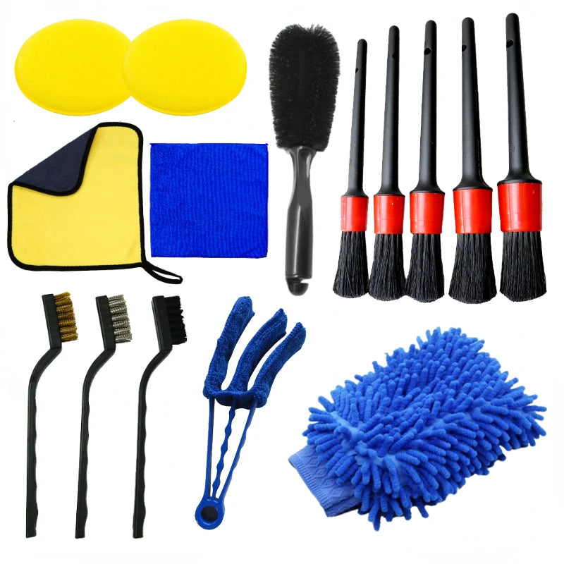 Premium New Car Detailing Brush Set The Ultimate Auto Cleaning Kit For Vents Gaps Maintenance Car Air Outlet Detail Clearance Brush for Cars, Trucks & SUVs