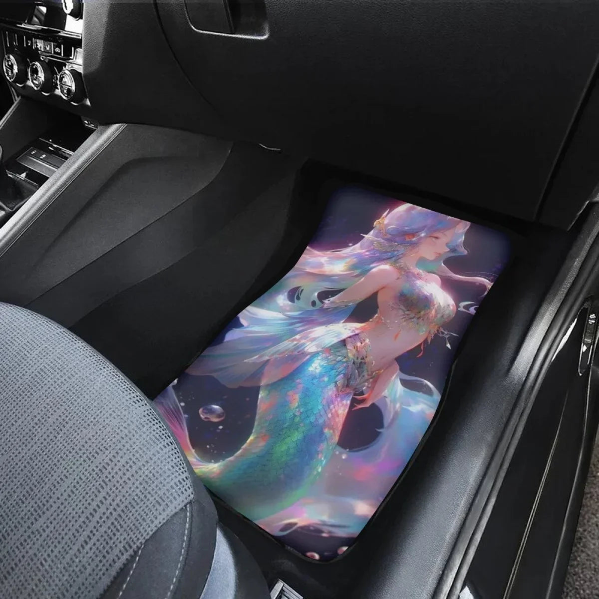 Premium New Arrivals Soft Car Floor Mats Anime Mermaid Forest Universal Fit Auto Carpet Set Of 2 Front Rear Liners Protector For Woman for Cars, Trucks & SUVs