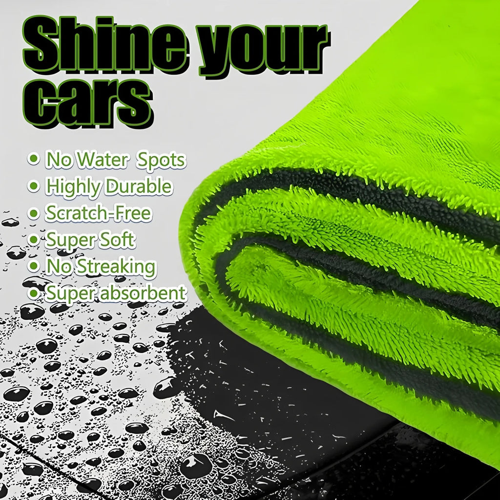 Premium Microfiber Car Wash Towel Large Car Quick Drying Cloth Super Absorbent Car Window Cleaning Towel Thicken Car Detailing Rags for Cars, Trucks & SUVs