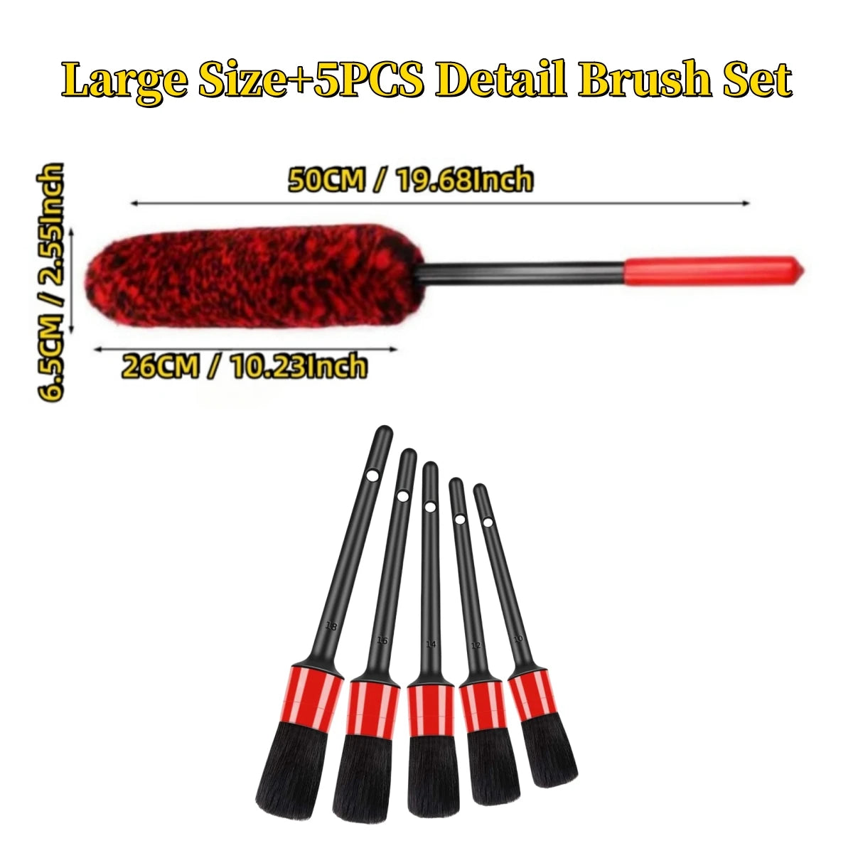 Premium Auto Tire Wheel Detailing Brushs Set Multifunctional Car Cleaning Tools For Car Rim Tire Bendable Detail Clean Easy Car Wash Too for Cars, Trucks & SUVs