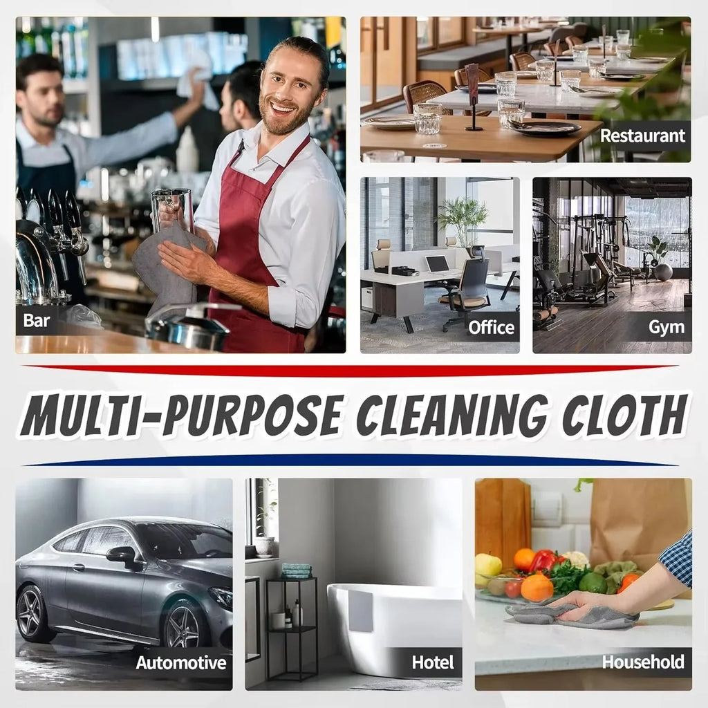 Premium Reusable Thicken Microfiber Cleaning Cloths Lint Free Microfiber Cleaning Towel Cloths Cleaning Towels Absorbent For Car Window for Cars, Trucks & SUVs