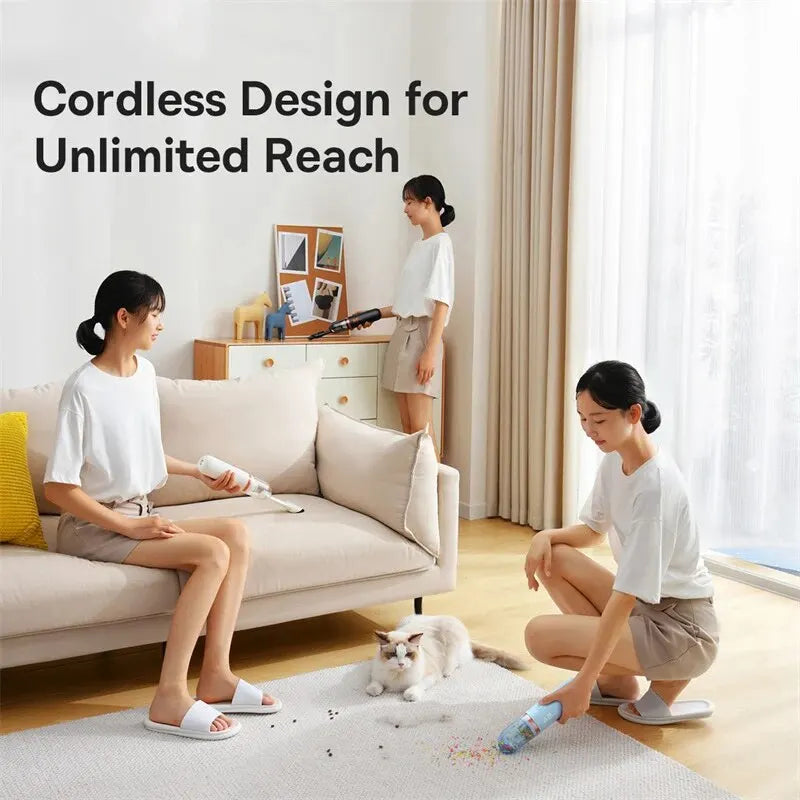 Premium Baseus Car Vacuum Cleaner Mini Handheld Auto Vacuum Cleaner 6000Pa Powerful Suction Blow & Vacuum 2 In1 For Home & Car & Office for Cars, Trucks & SUVs