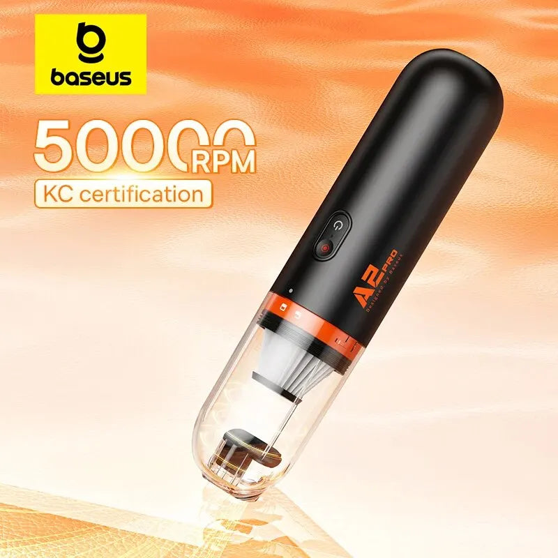 Premium Baseus Car Vacuum Cleaner Mini Handheld Auto Vacuum Cleaner 6000Pa Powerful Suction Blow & Vacuum 2 In1 For Home & Car & Office for Cars, Trucks & SUVs