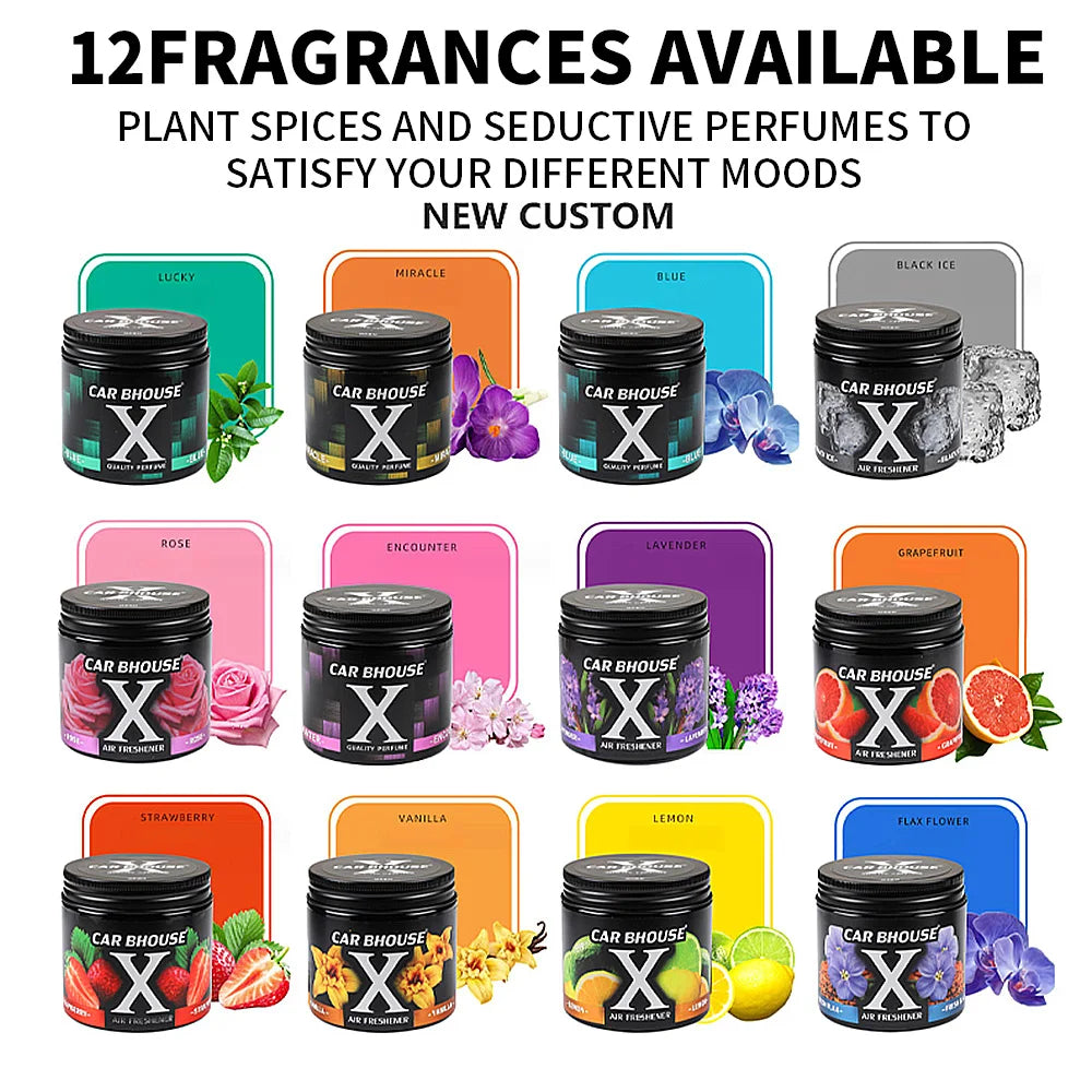Premium Car Air Freshener Solid Cologne Lavender Lemon Auto Accessories Vanilla Good Smell Odor Eliminator Essential For Home Closet for Cars, Trucks & SUVs